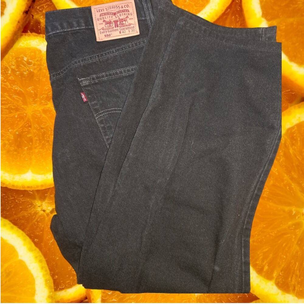 Levi's 550 Black Jeans Size 42‎ x 30